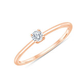 Brilliant Cut Petite Solitaire Ring