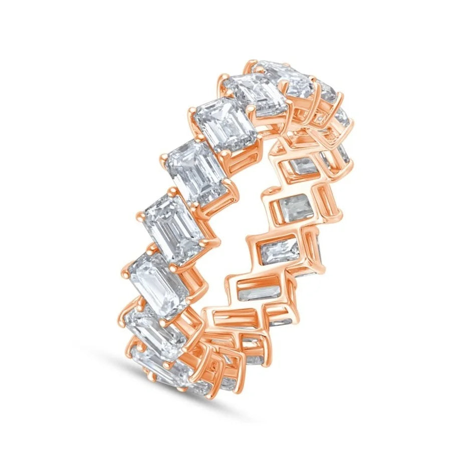 Emerald Cut Eternity Band 