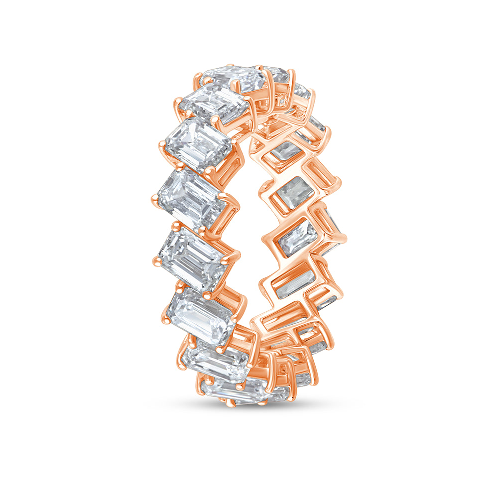 Emerald Cut Eternity Band 