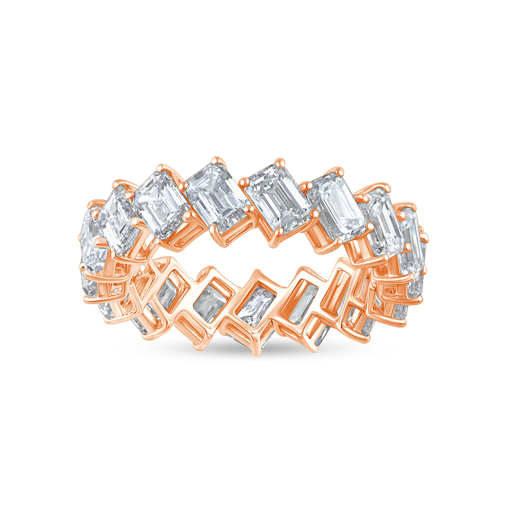 Emerald Cut Eternity Band 