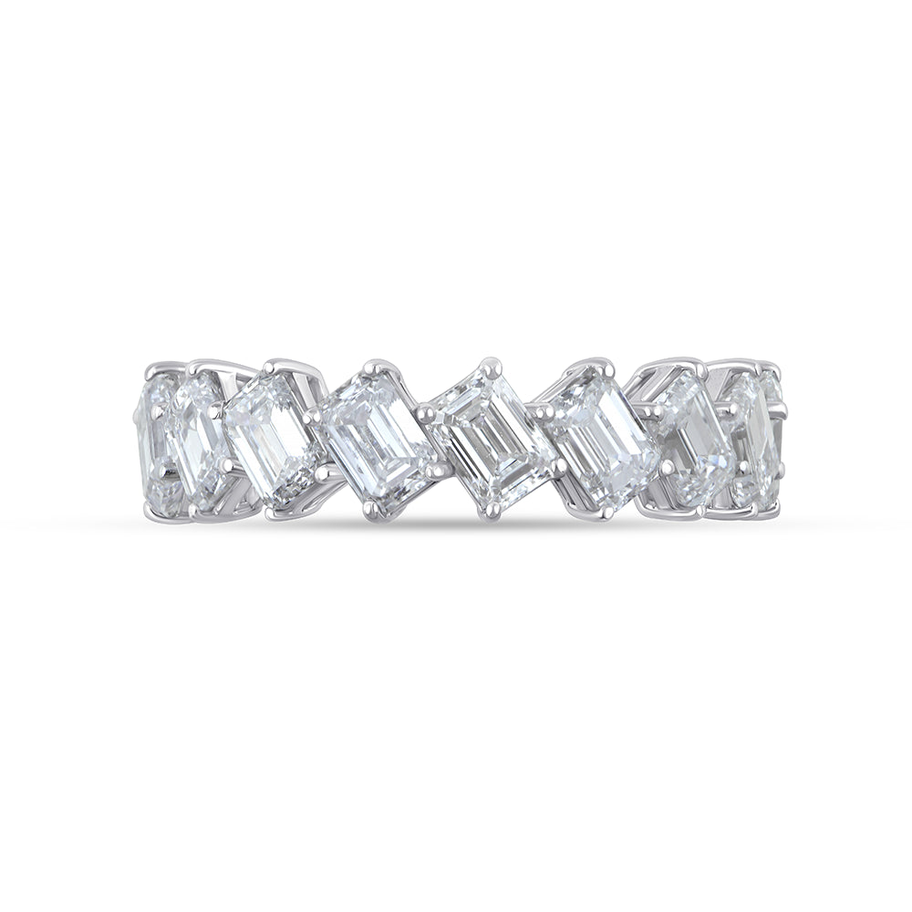 Emerald Cut Eternity Band 