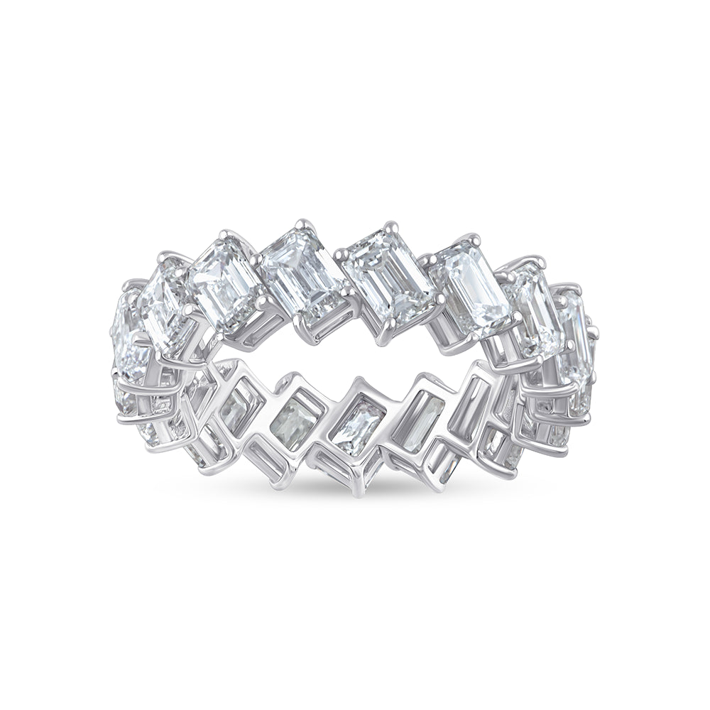 Emerald Cut Eternity Band 