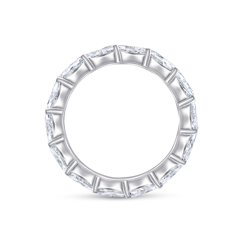 MarquiseCut Leaf Motif Eternity Band