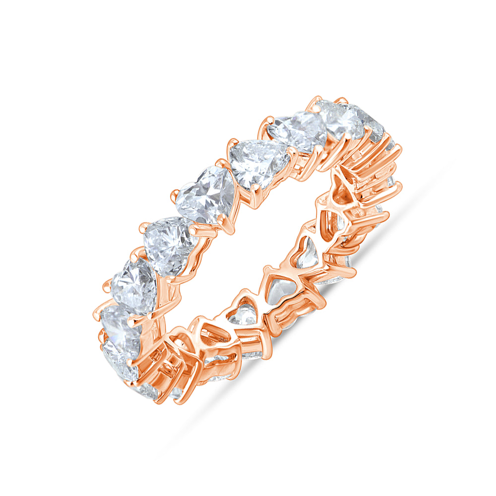 Heart Cut Inverted Eternity Band