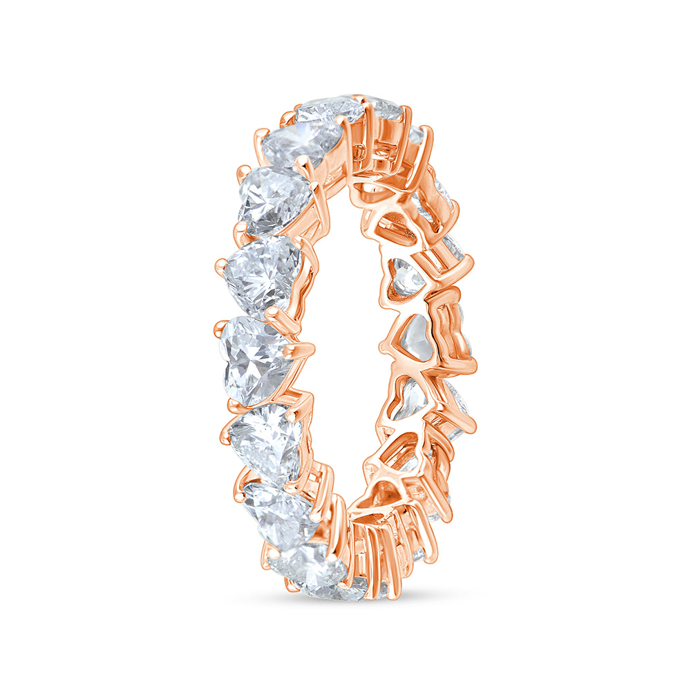 Heart Cut Inverted Eternity Band