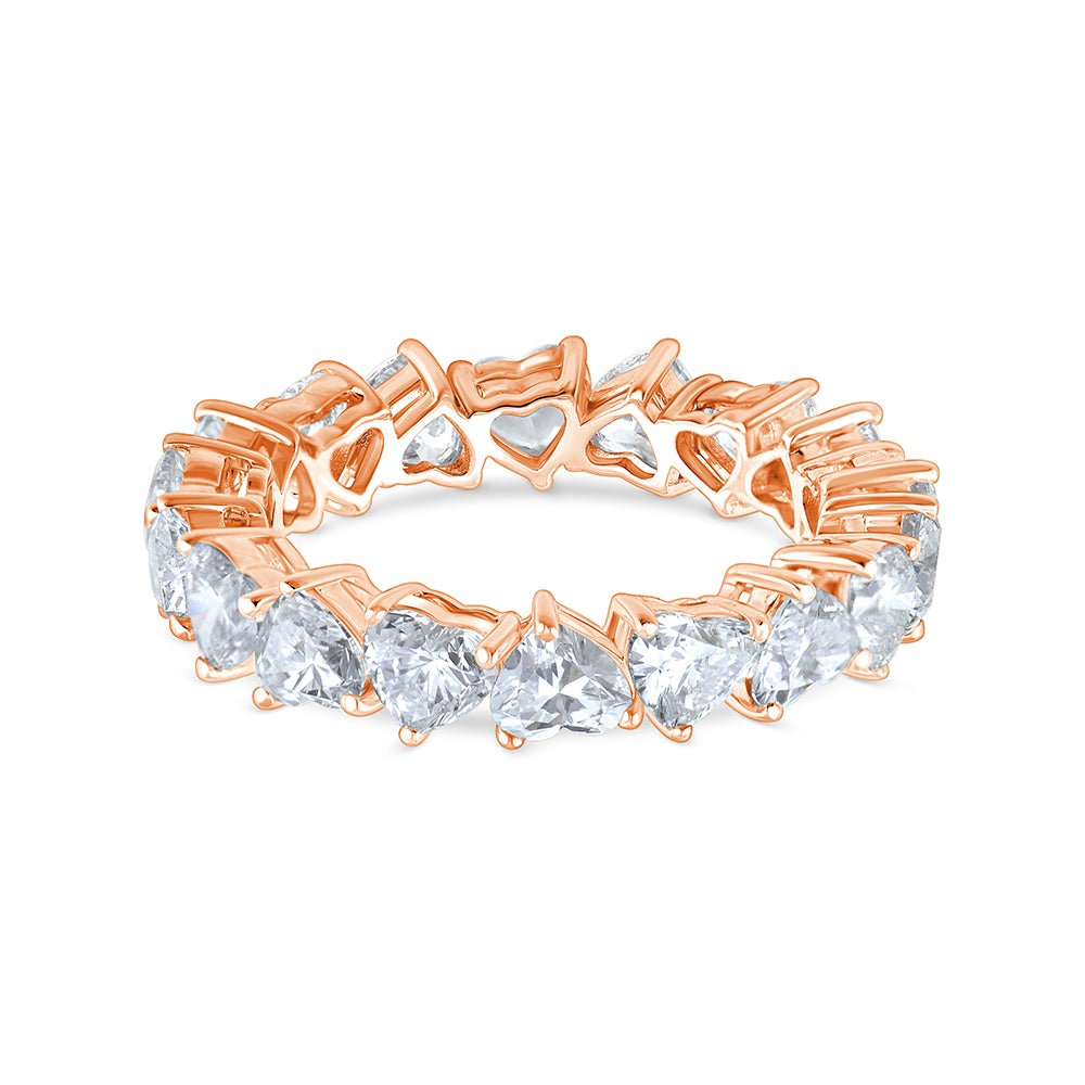 Heart Cut Inverted Eternity Band