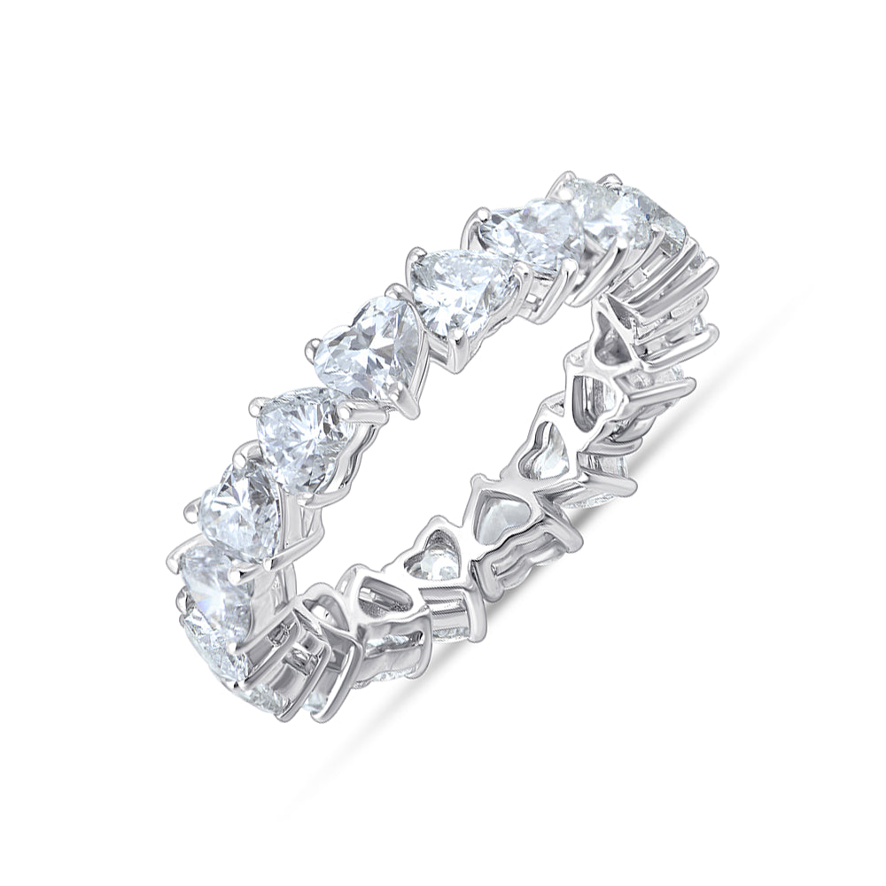 Heart Cut Inverted Eternity Band