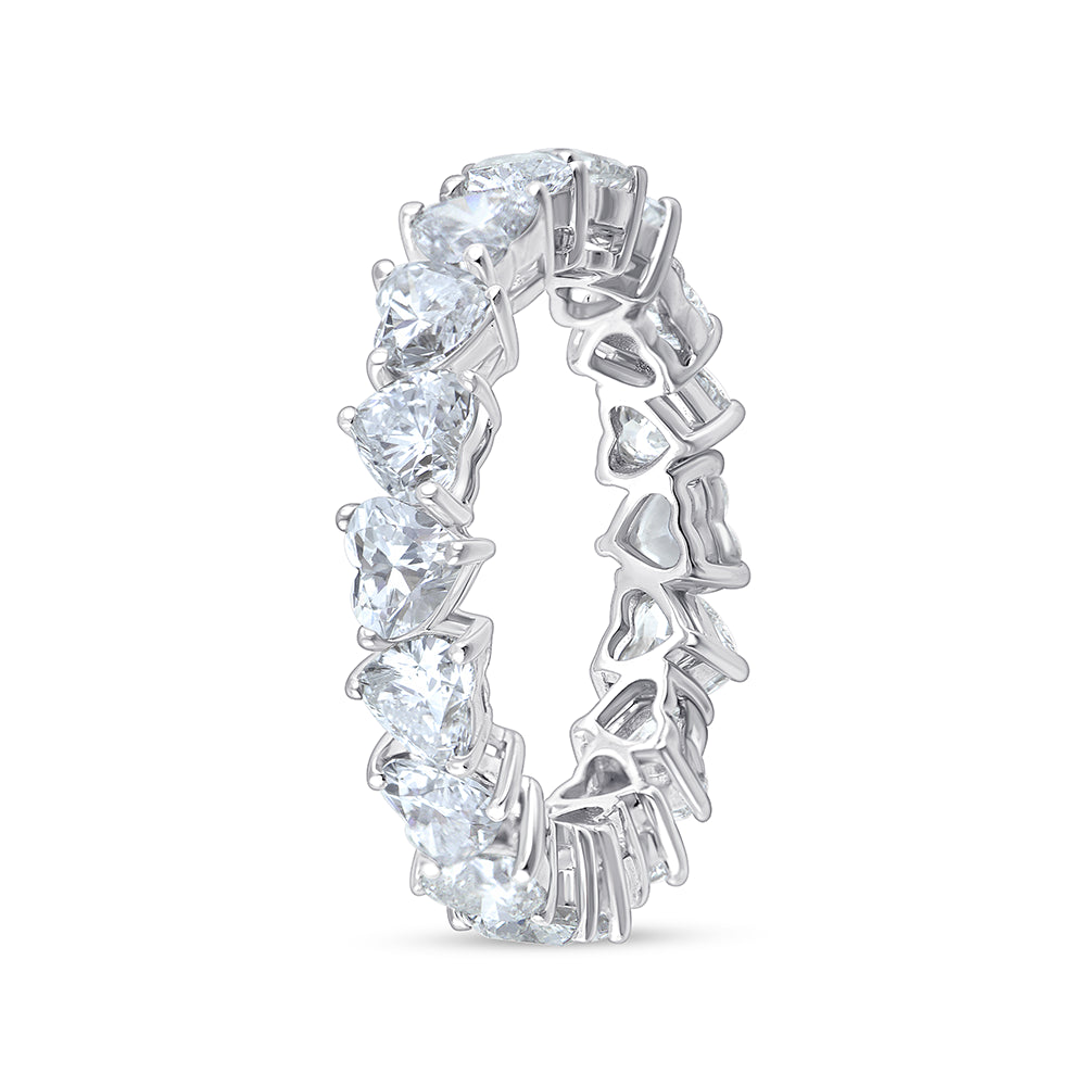Heart Cut Inverted Eternity Band