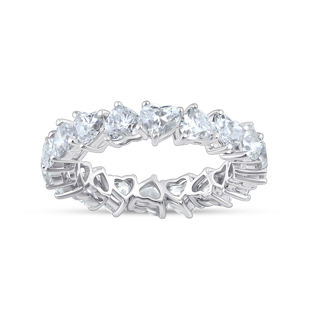 Heart Cut Inverted Eternity Band