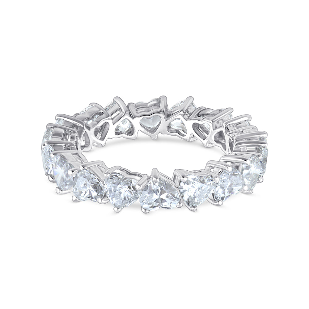 Heart Cut Inverted Eternity Band