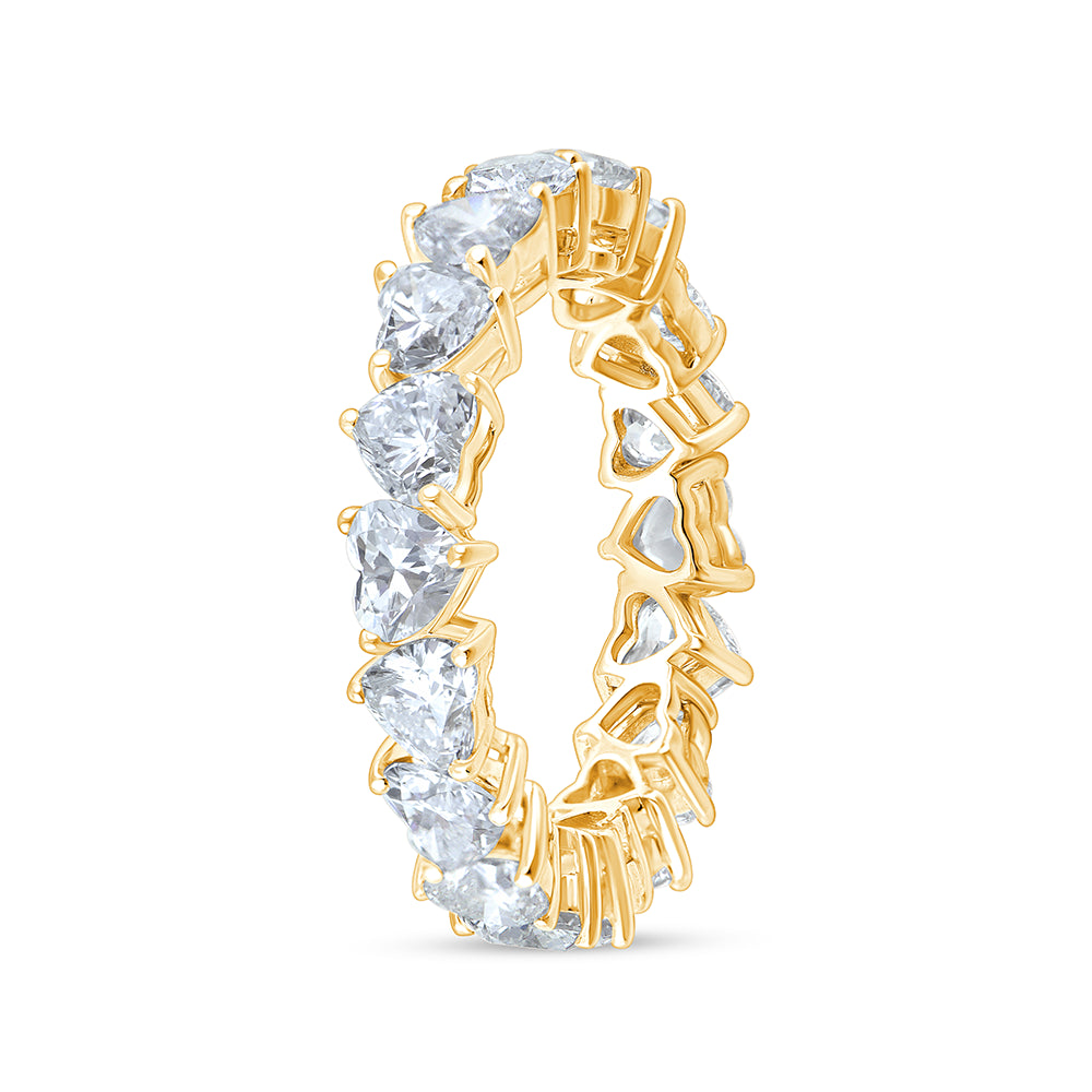 Heart Cut Inverted Eternity Band