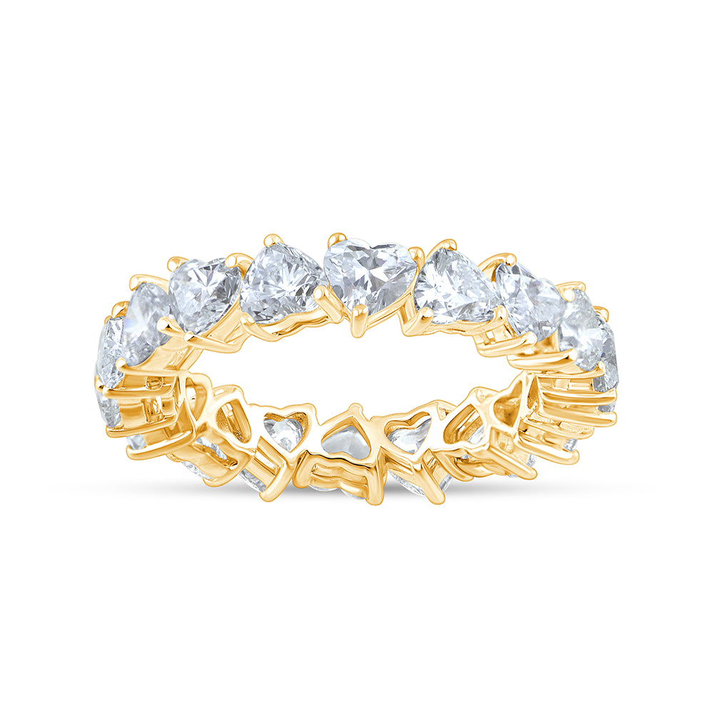 Heart Cut Inverted Eternity Band