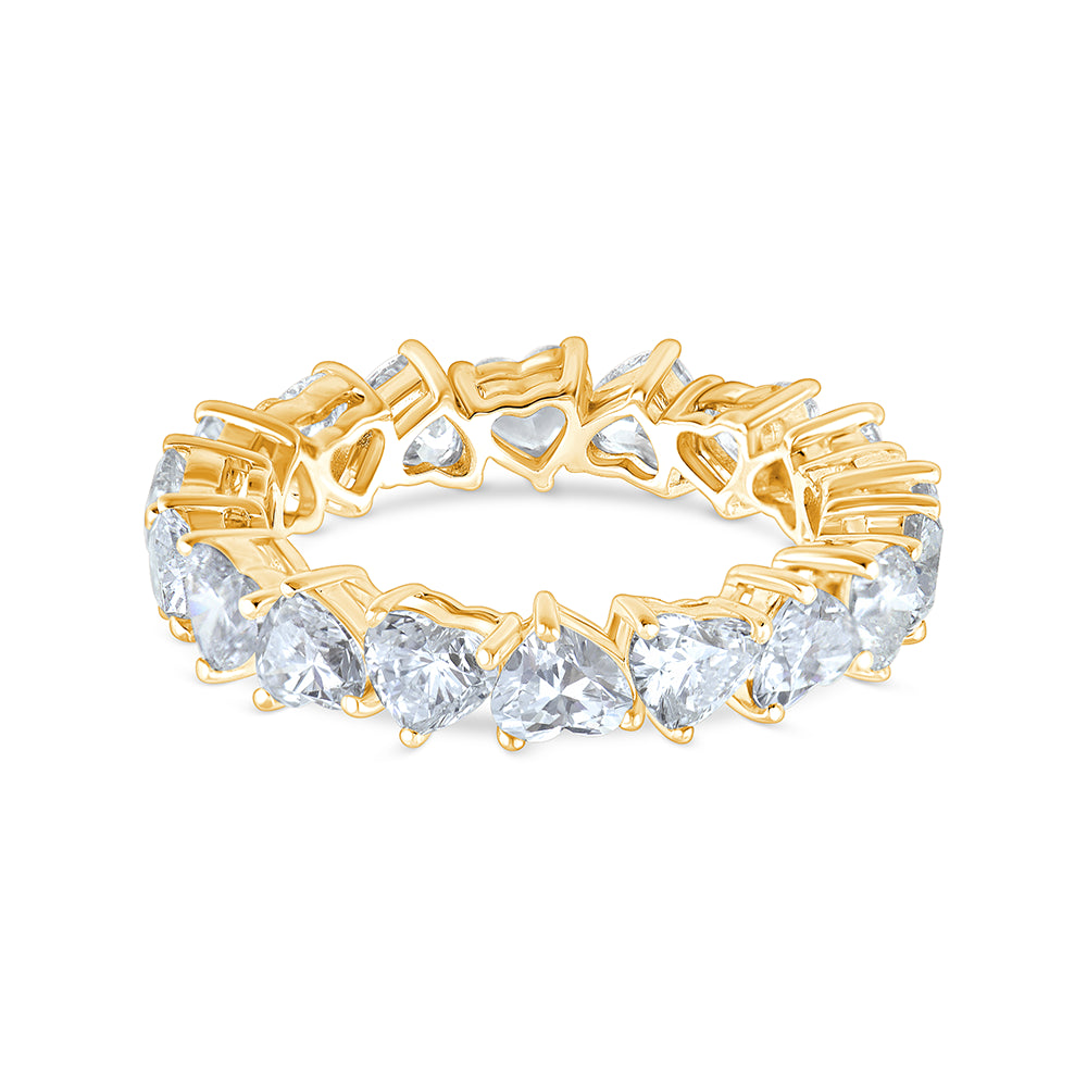 Heart Cut Inverted Eternity Band