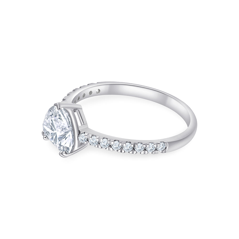 Heart Cut Solitaire Ring