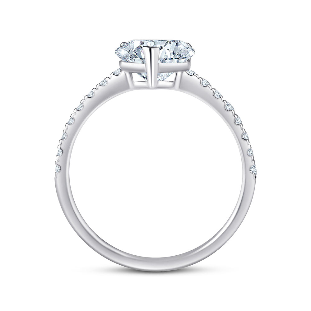 Heart Cut Solitaire Ring