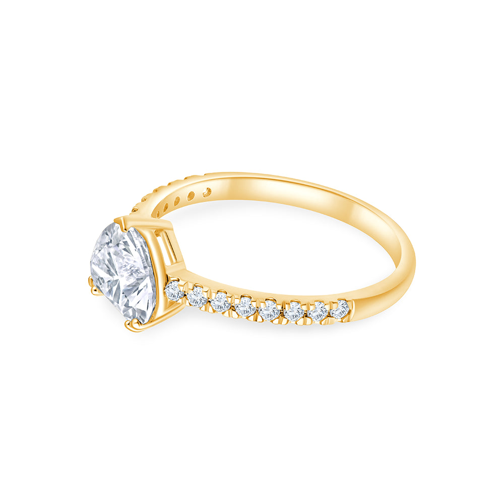 Heart Cut Solitaire Ring