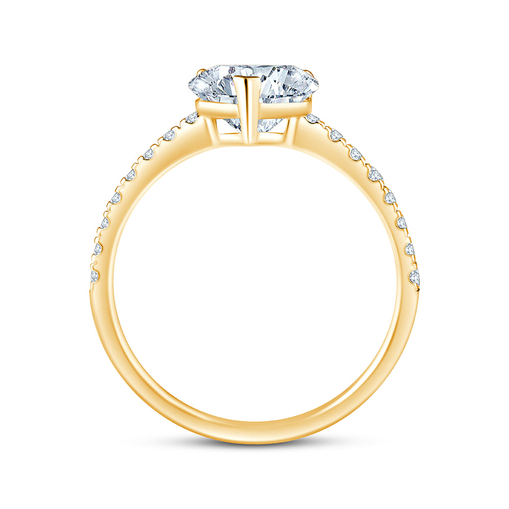 Heart Cut Solitaire Ring