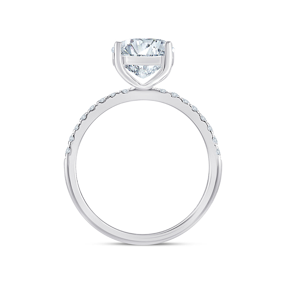 Moval Cut Solitaire Ring