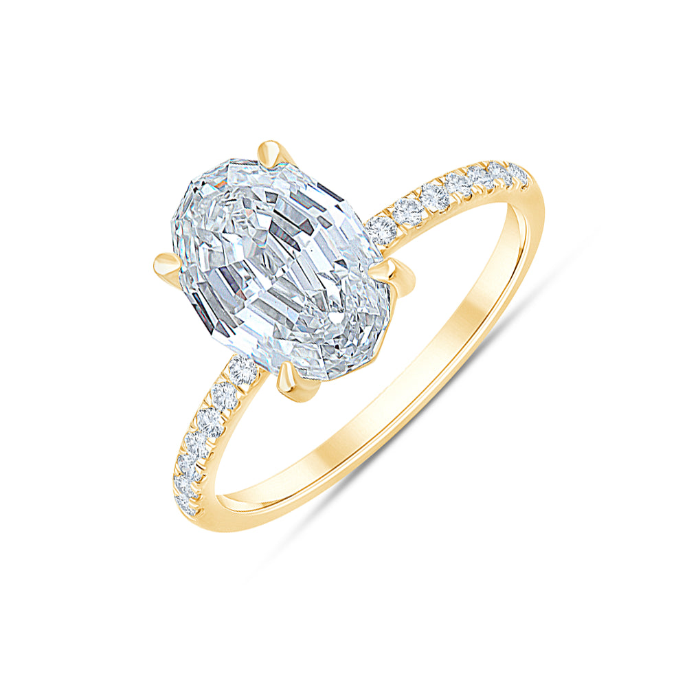 Moval Cut Solitaire Ring