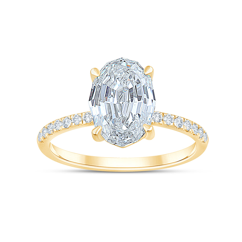 Moval Cut Solitaire Ring