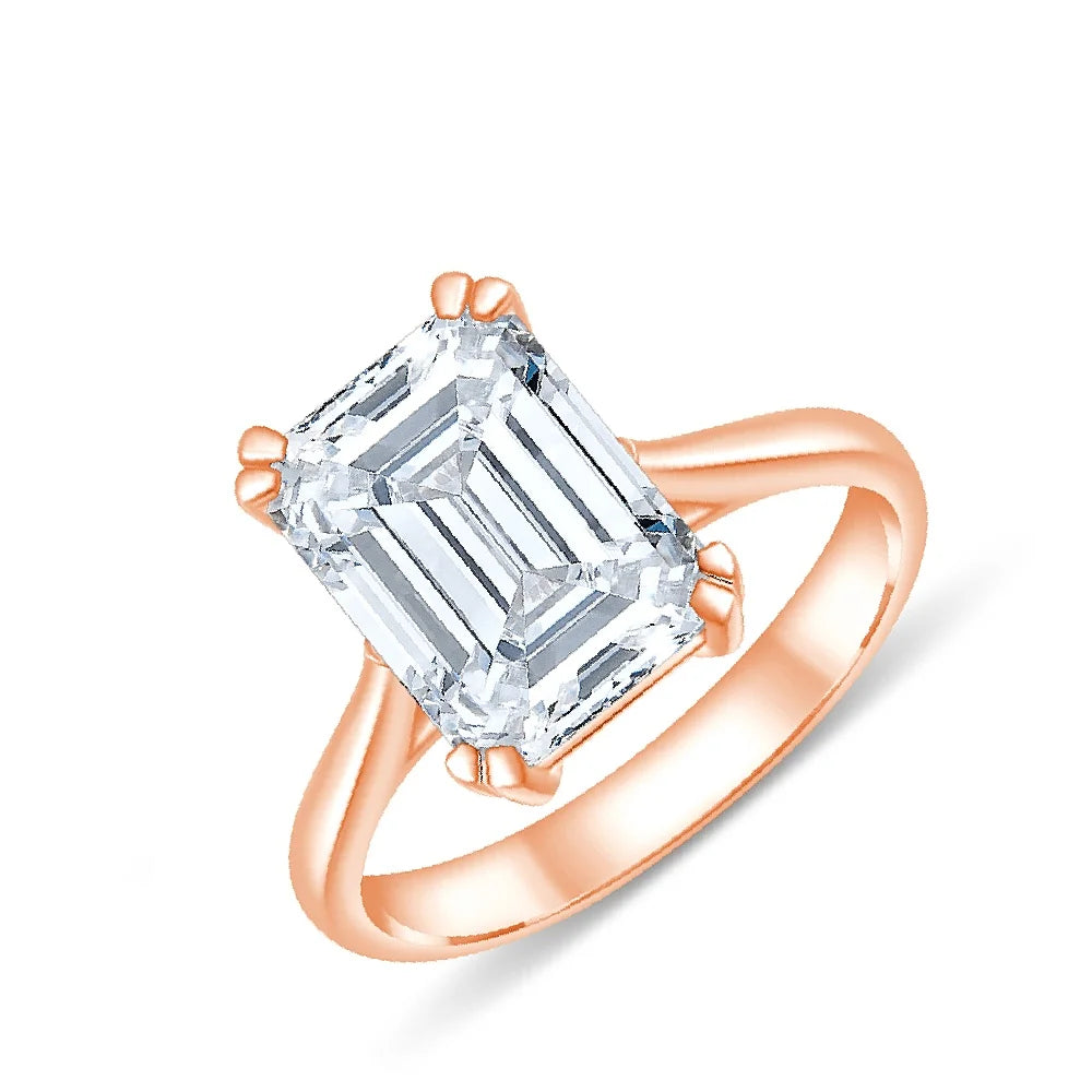 Emerald Cut Solitaire Ring