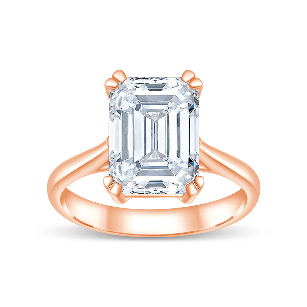 Emerald Cut Solitaire Ring