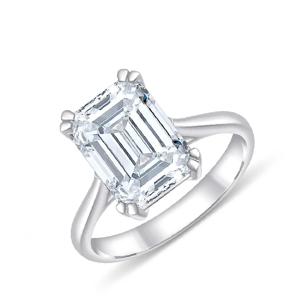 Emerald Cut Solitaire Ring