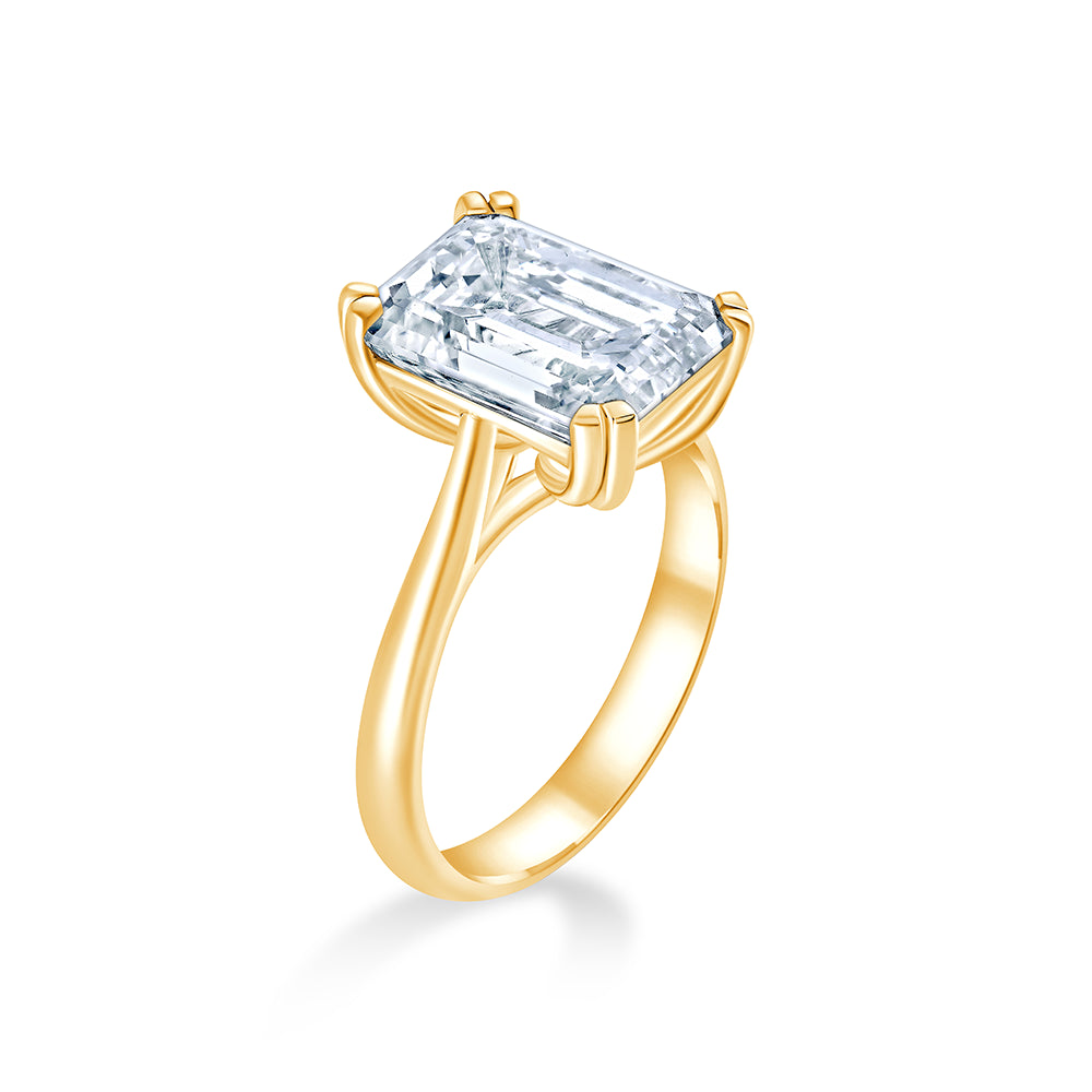 Emerald Cut Solitaire Ring