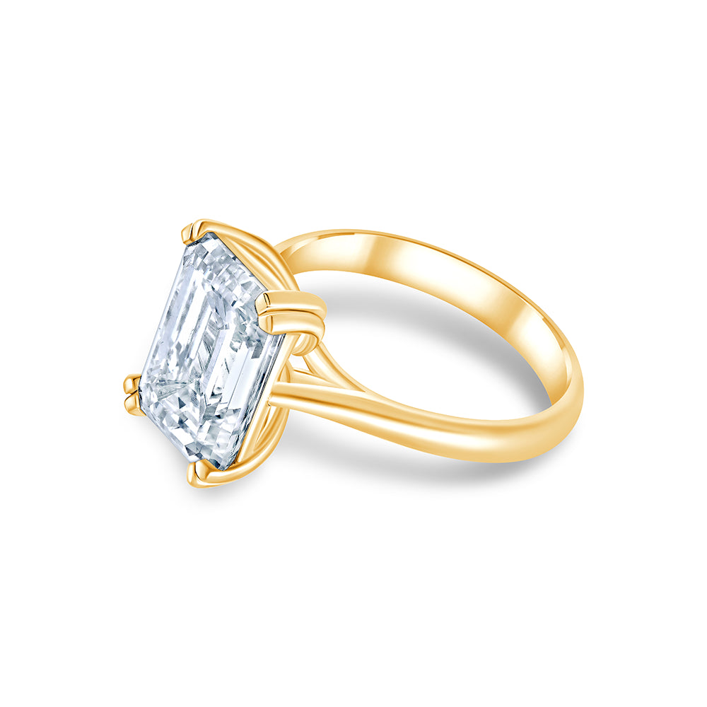 Emerald Cut Solitaire Ring