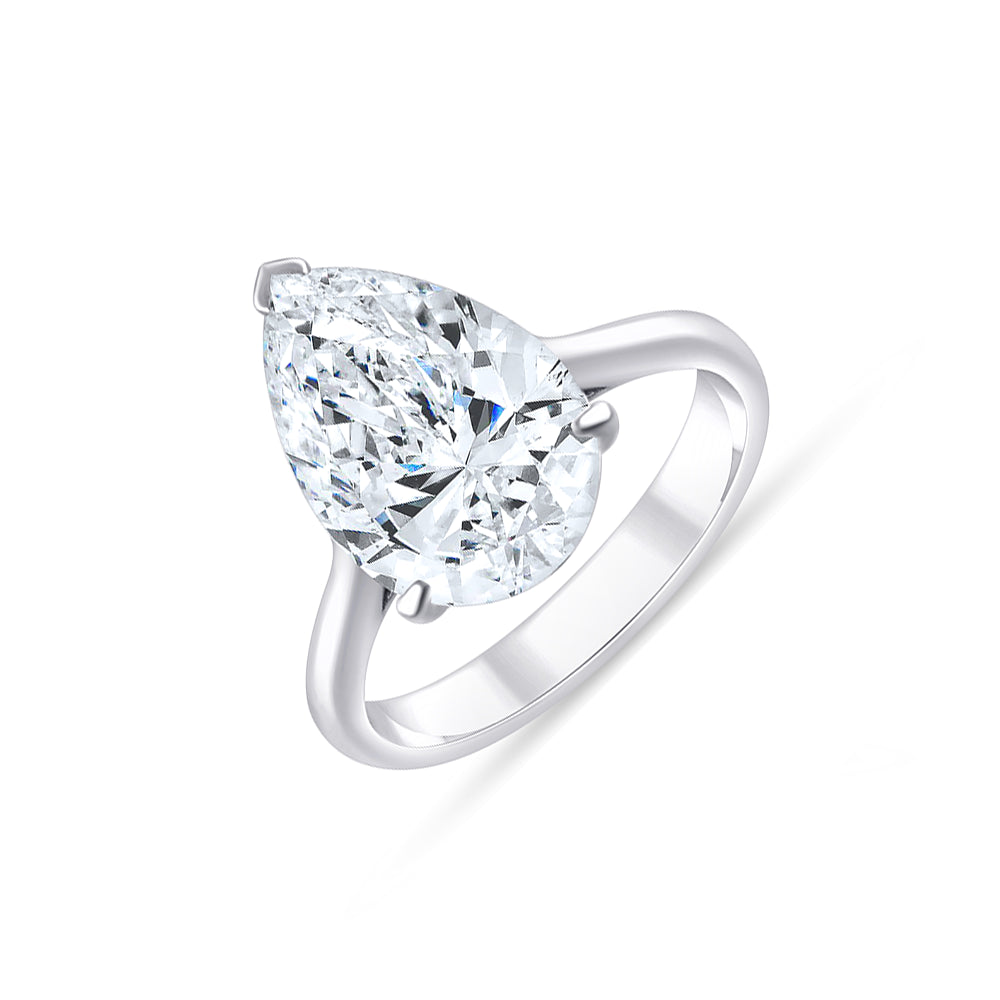 Pear Cut Solitaire Ring