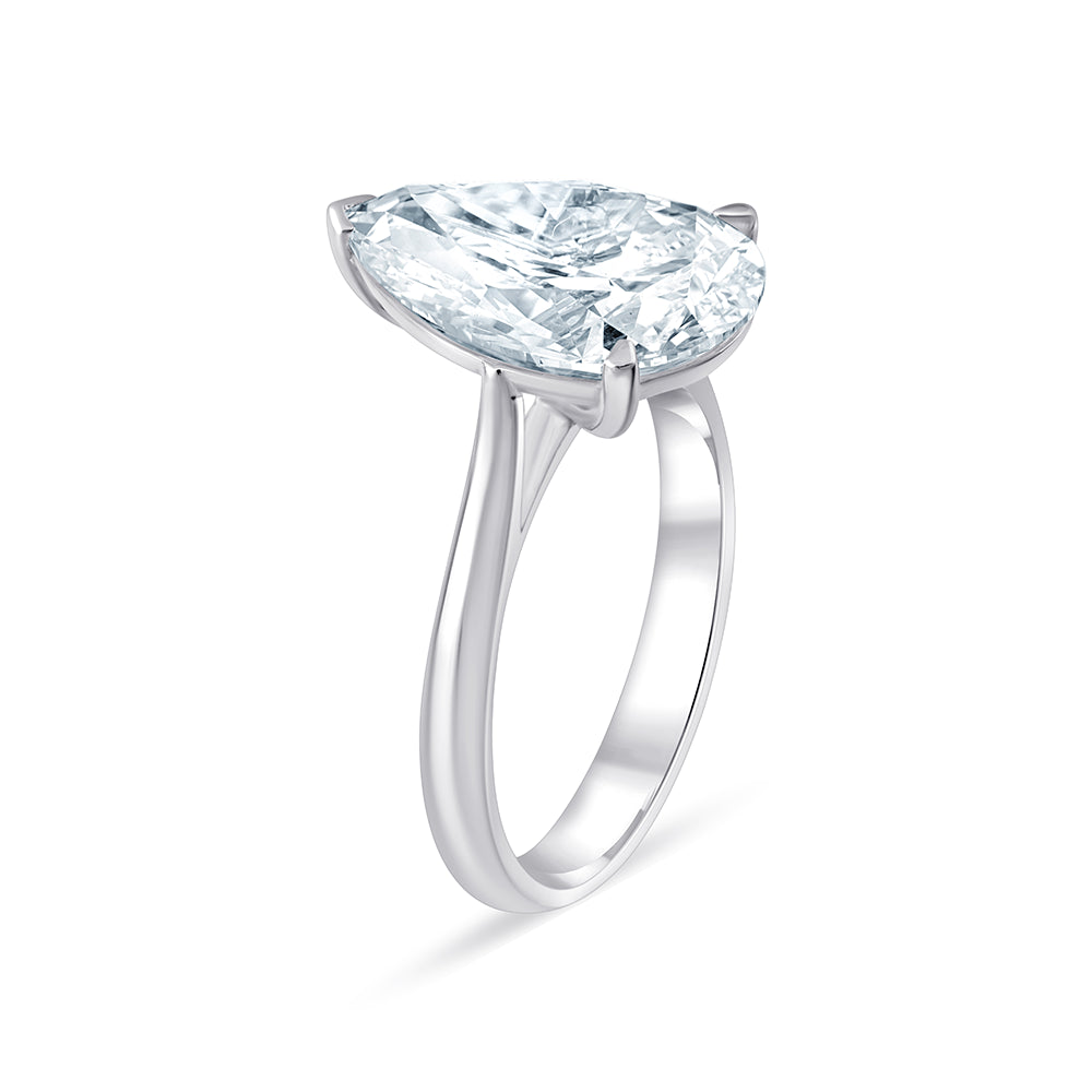 Pear Cut Solitaire Ring