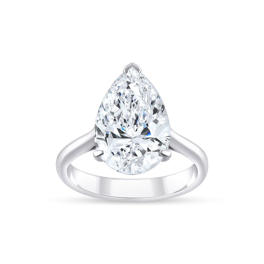 Pear Cut Solitaire Ring