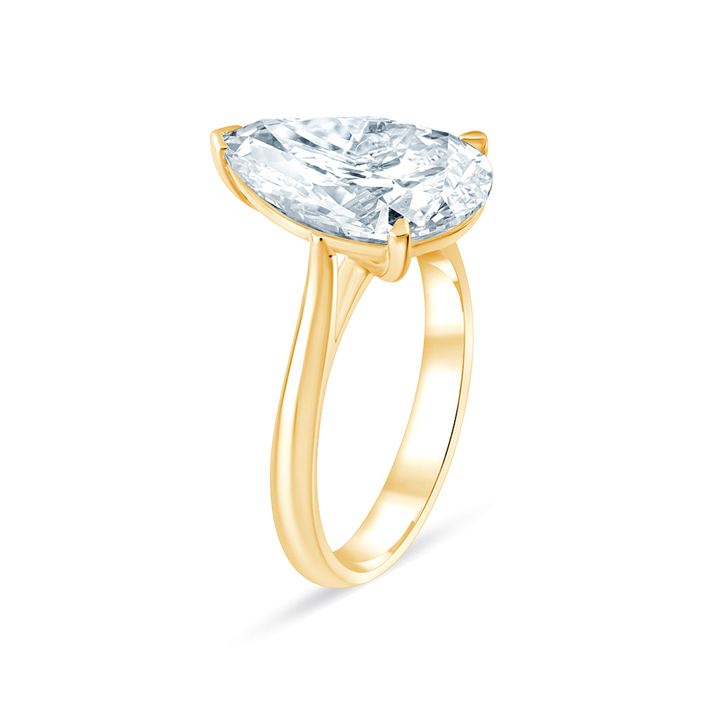 Pear Cut Solitaire Ring