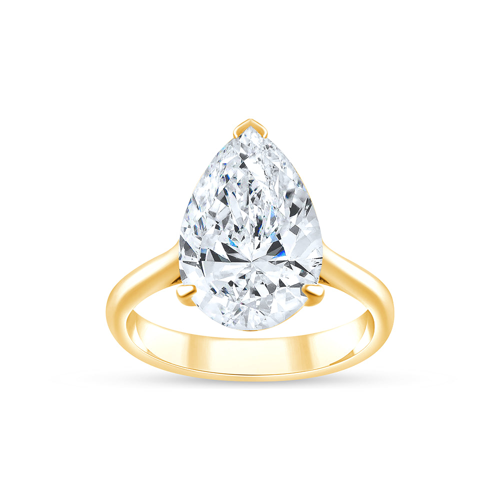 Pear Cut Solitaire Ring