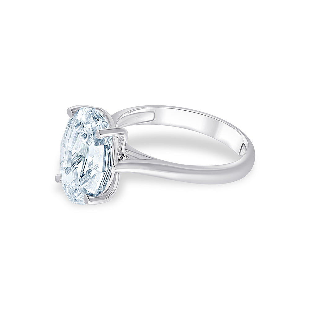Moval Cut Solitaire Ring