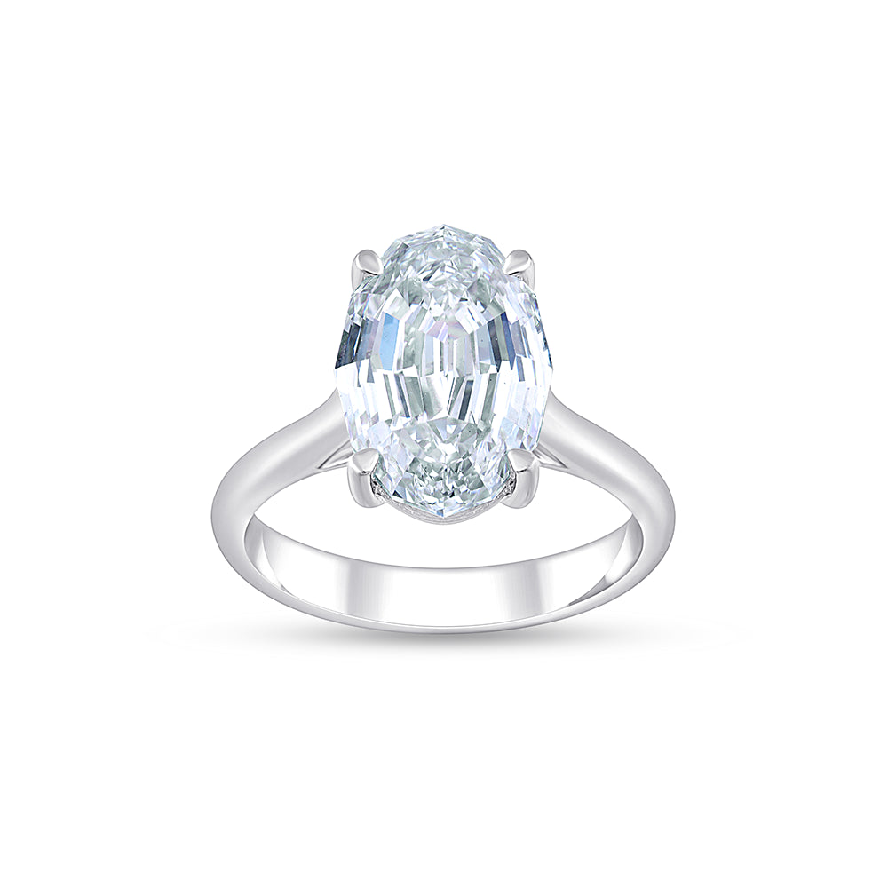 Moval Cut Solitaire Ring