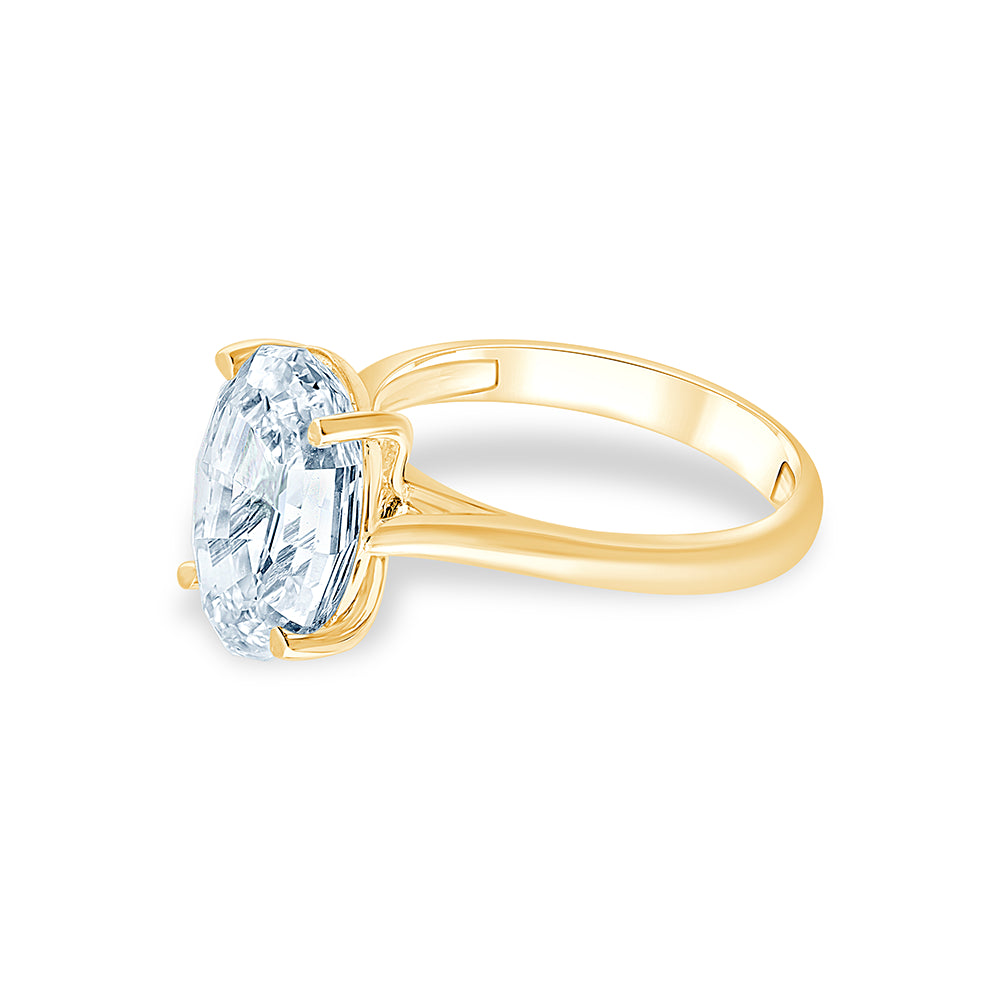 Moval Cut Solitaire Ring