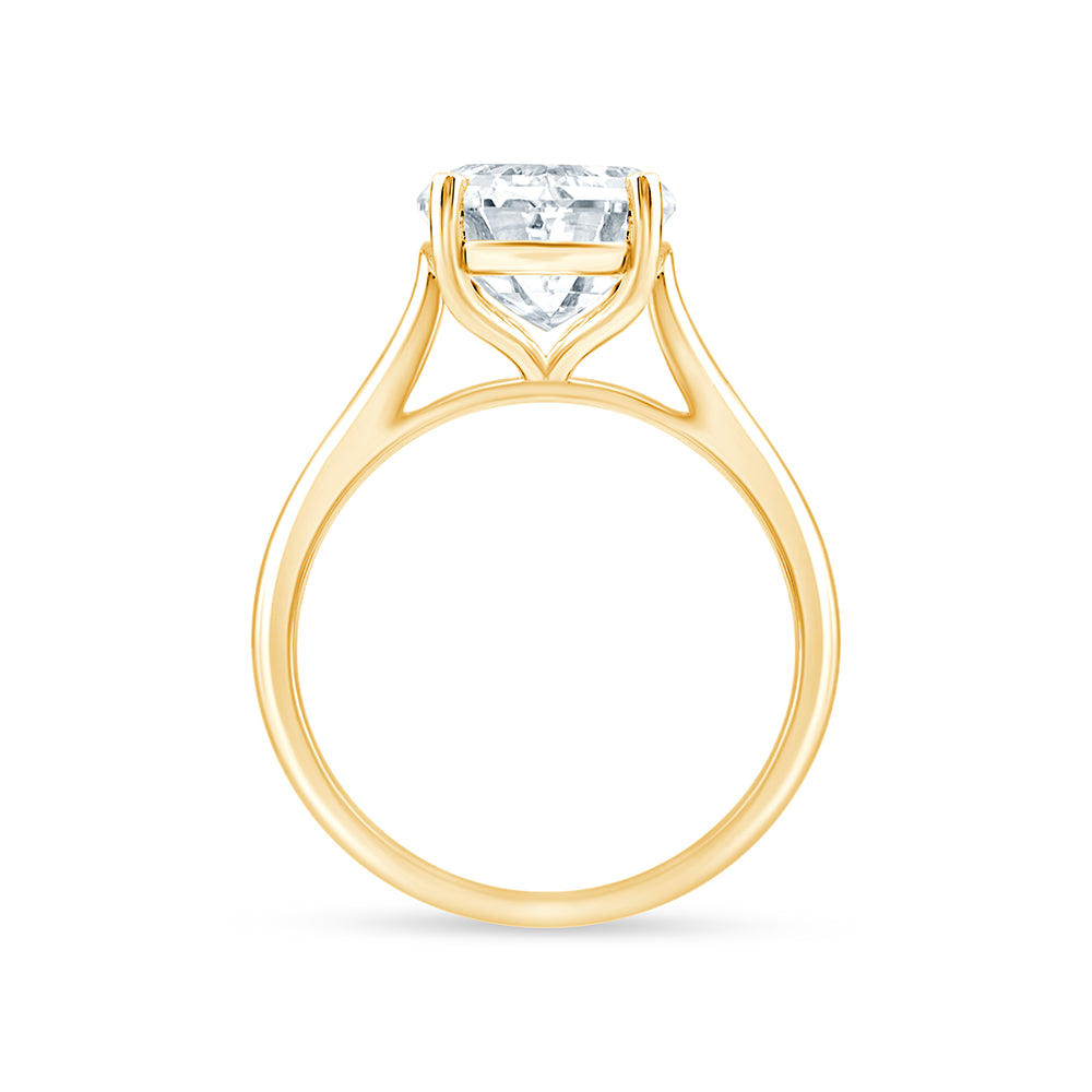 Moval Cut Solitaire Ring