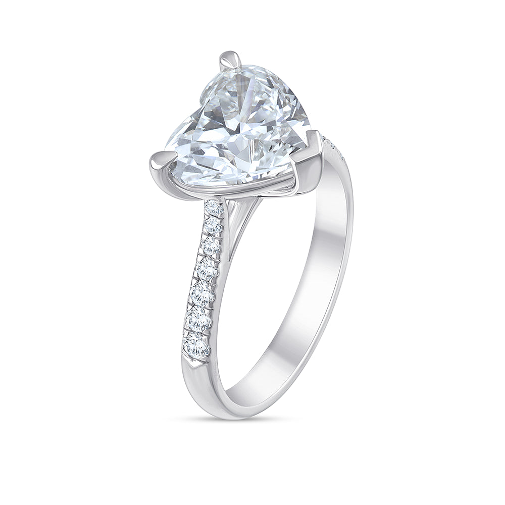 Heart Cut Solitaire Ring