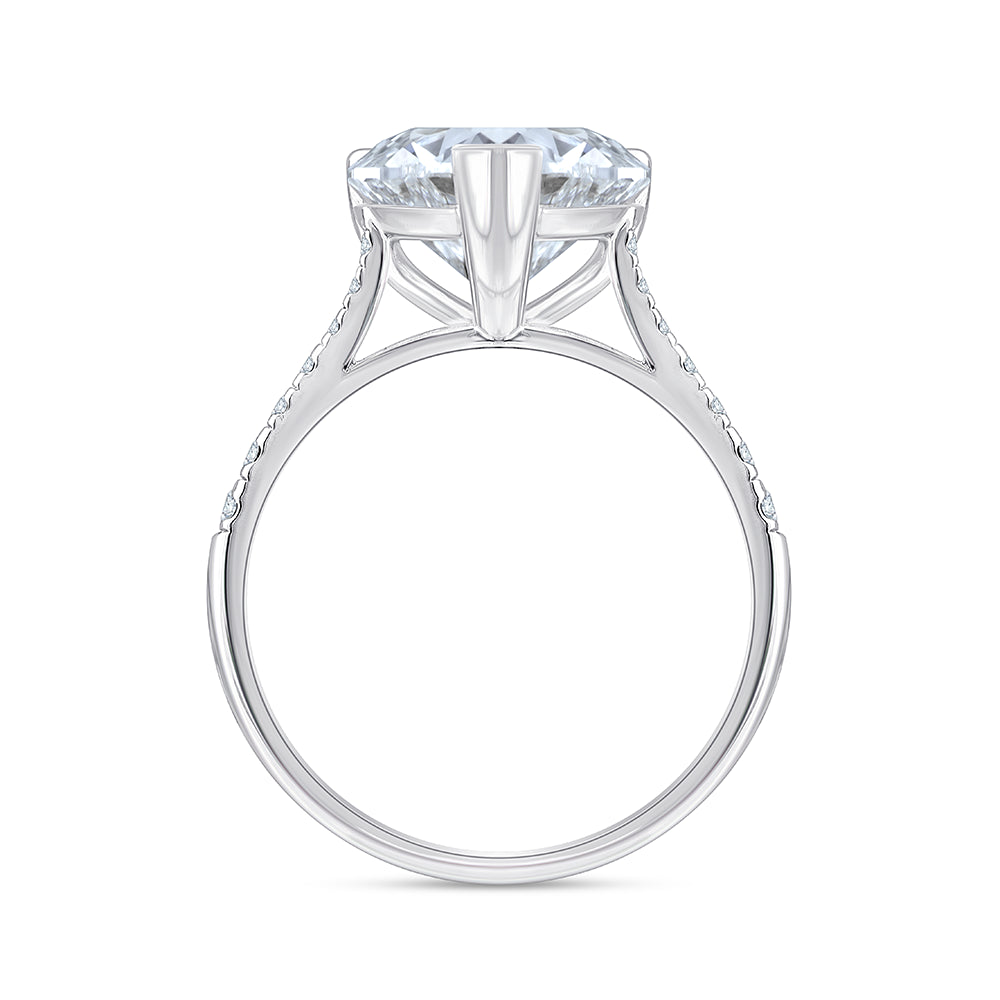 Heart Cut Solitaire Ring