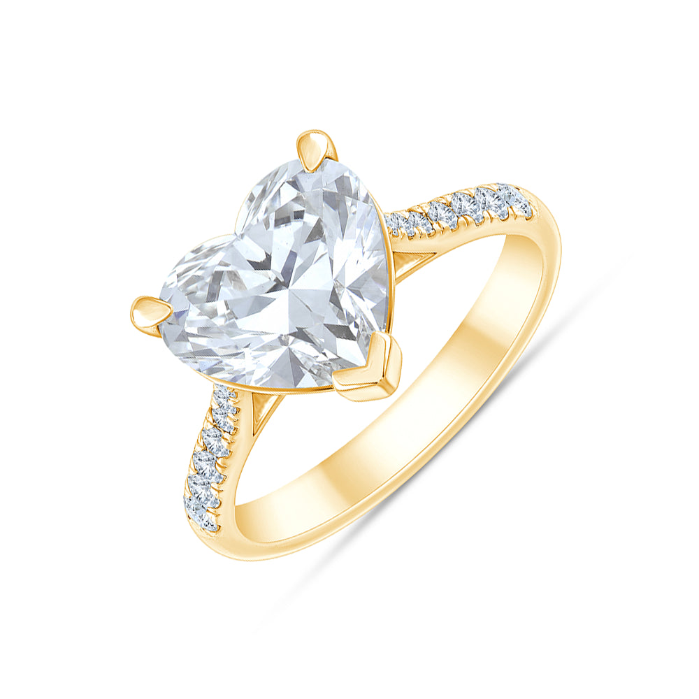 Heart Cut Solitaire Ring