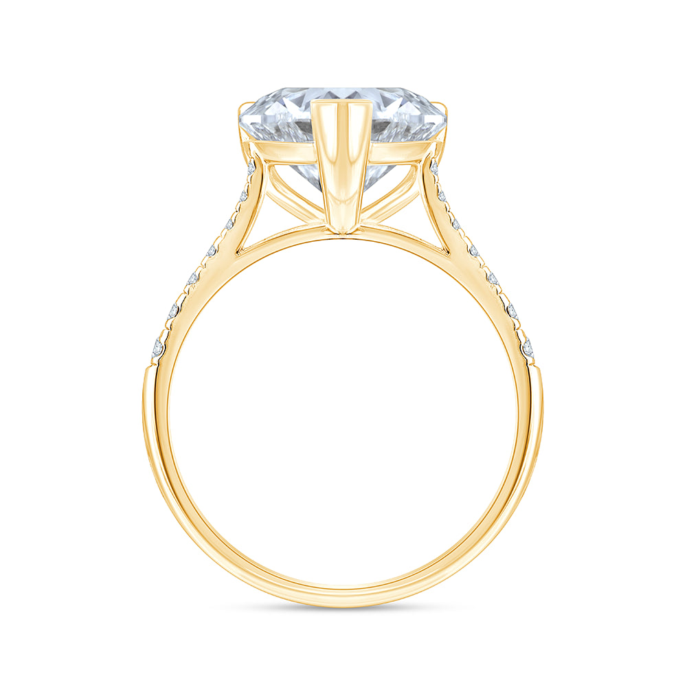 Heart Cut Solitaire Ring