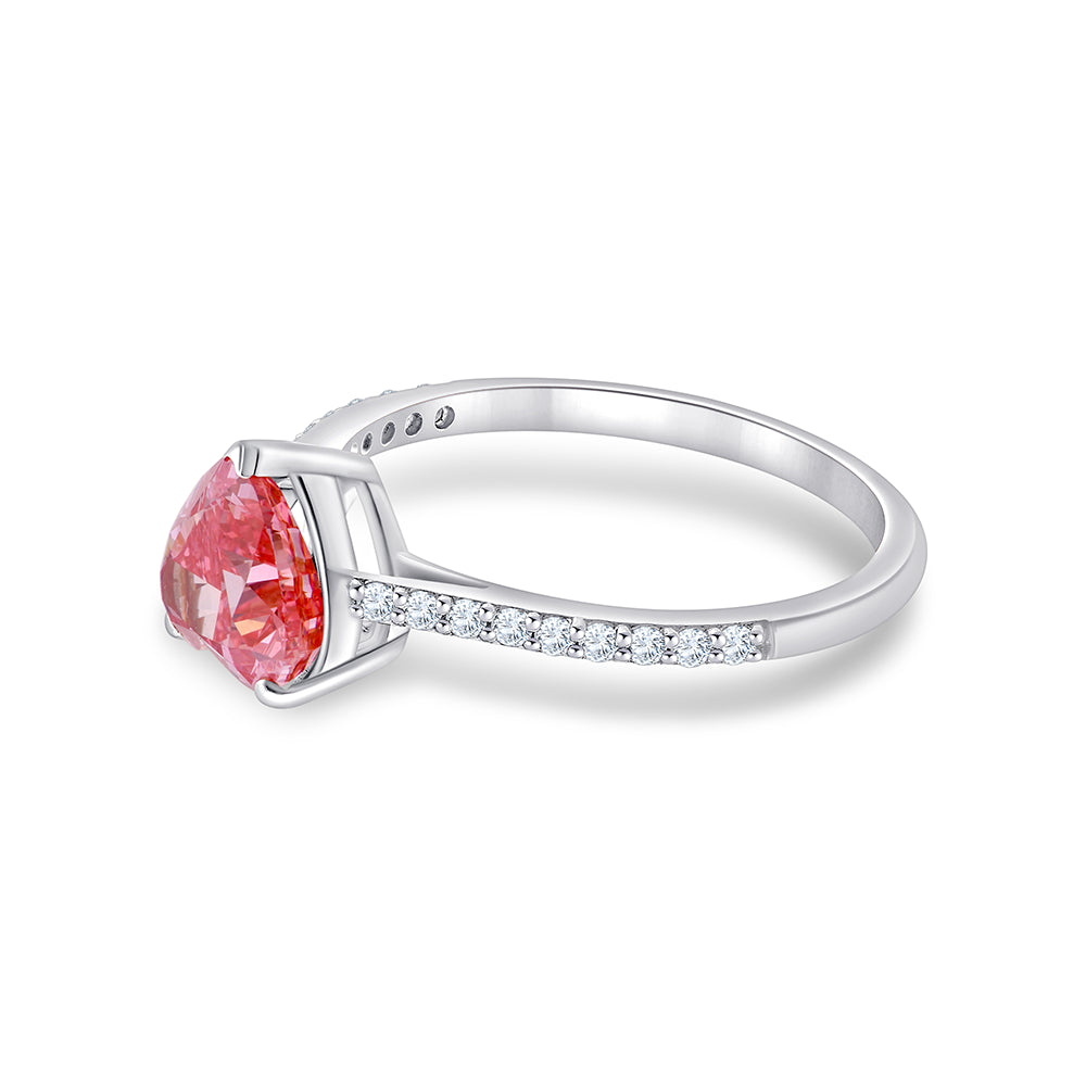 HeartCut Pink Diamond Solitaire Ring