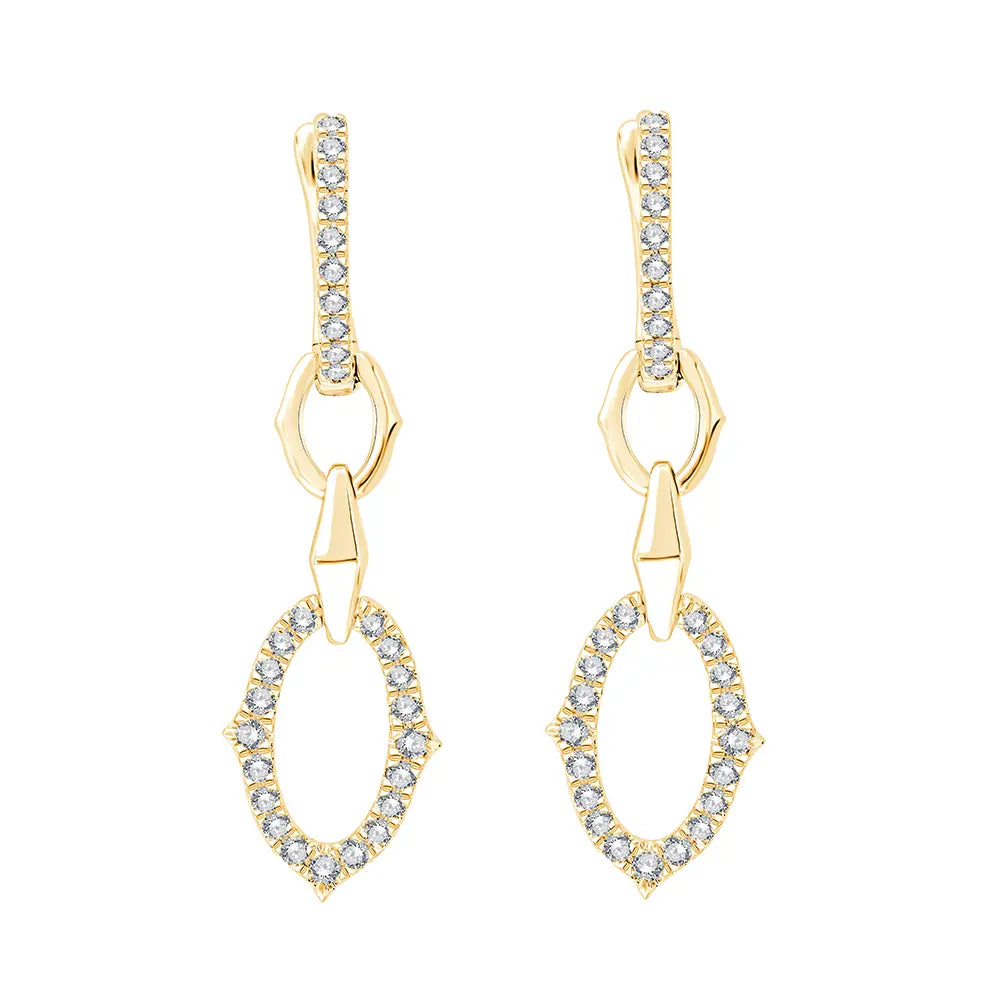 Channel Open Oval Earrings 