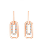 Brilliant Cut Paperclip Earrings