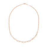 Diamond Paperclip Link Chain Necklace