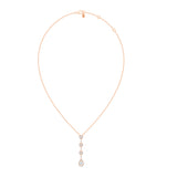 Brilliant & Pear Cut Halo Drop Pendant
