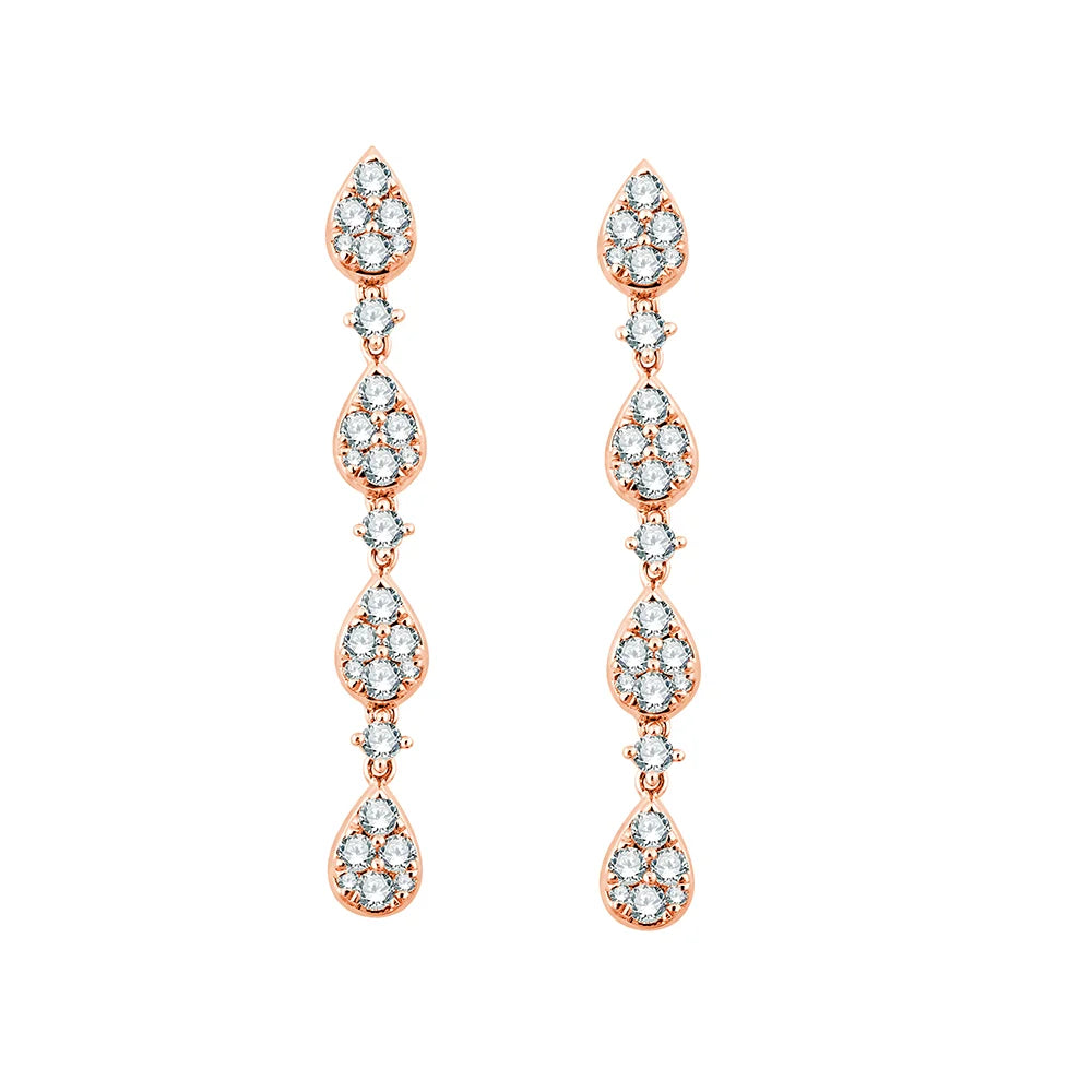 Pear Cluster Drop Earrings