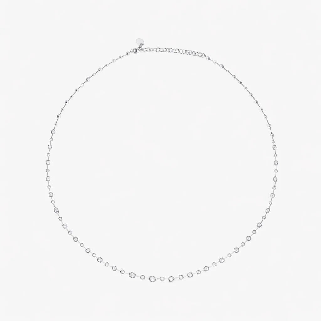 Brilliant Cut Line Tennis Necklace