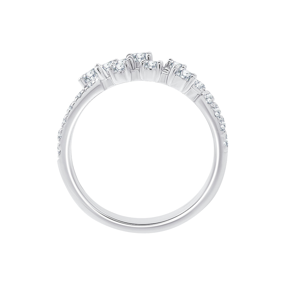Brilliant Cut Three Row Band 